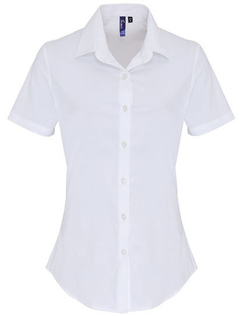 Koszula damska z krótkim rękawem Stretch Fit PW346 Premier