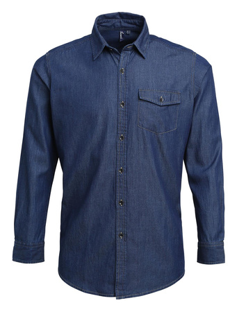Męska kelnerska koszula jeansowa Stitch Denim PW222