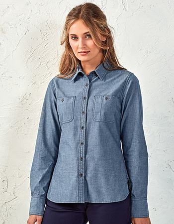 Koszula damska Organic Chambray PW347 Premier