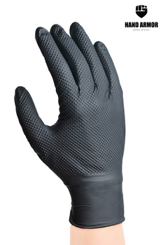 Rękawice nitrylowe czarne Hand Armor Diamond Black - opak. 100 szt.