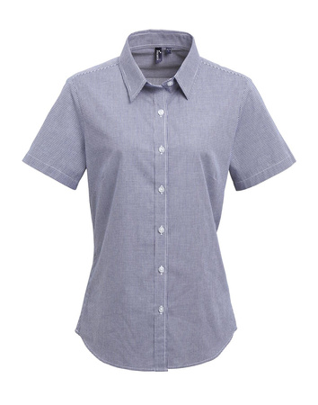Koszula damska z krótkim rękawem Gingham PW321