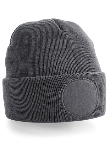 Czapka zimowa z naszywką okrągłą pod haft CB446