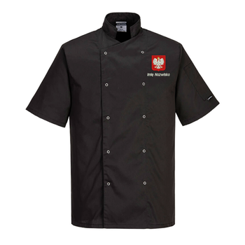 Bluza kucharska z herbem Polski oraz imieniem i nazwiskiem Cumbria C733