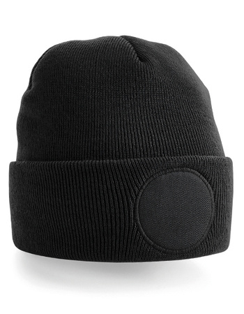 Czapka zimowa z naszywką okrągłą pod haft CB446