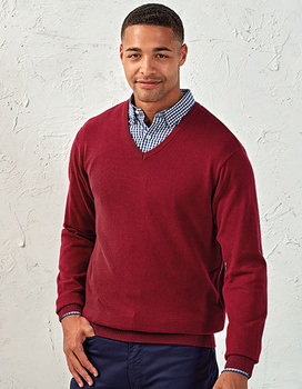 Męski sweter V-Neck Knitted PW694 Premier