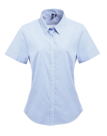 Koszula damska z krótkim rękawem Gingham PW321