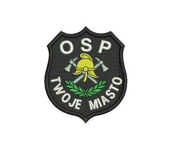 Naszywka OSP tarcza czarna