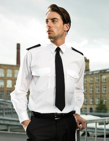 Męska koszula z długim rękawem PILOT - PREMIER